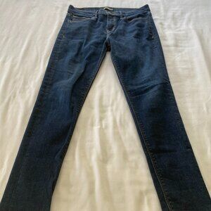 Express Mid-Rise Ankle Length Jeans, Indigo Blue, Size 8